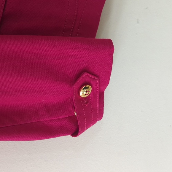 Talbots Cotton Fuchsia Gold Button Jacket - Picture 7 of 15